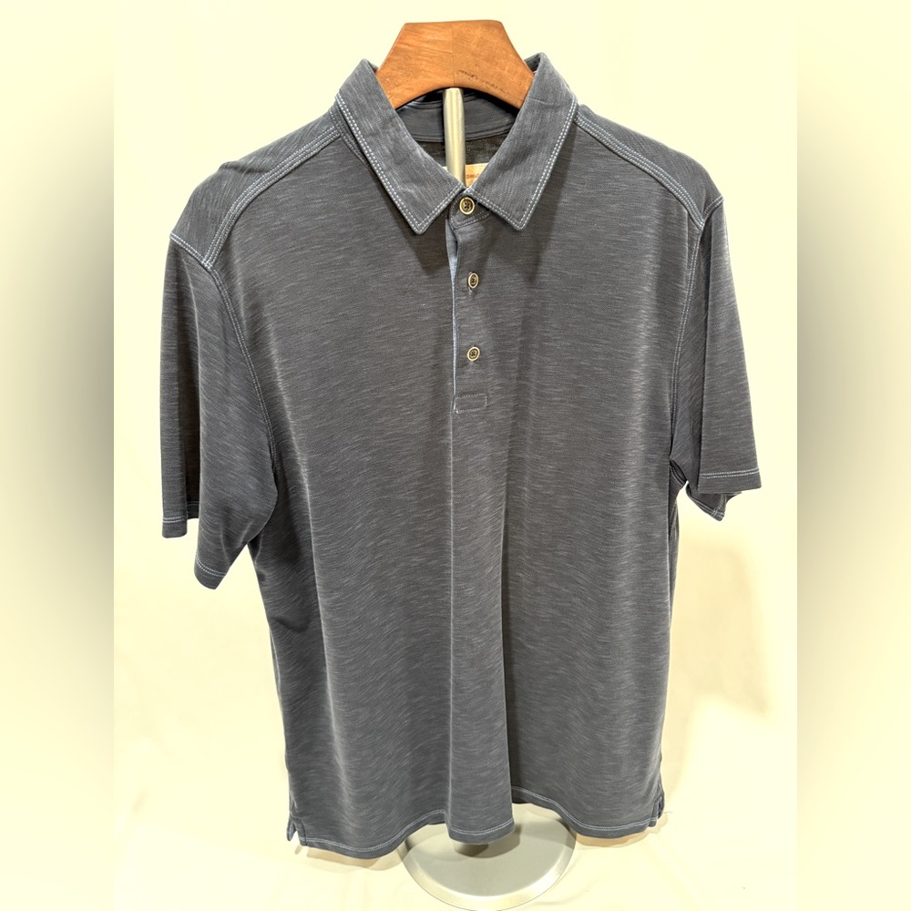 Men's Tommy Bahama Polo, Light Grey, Size Large